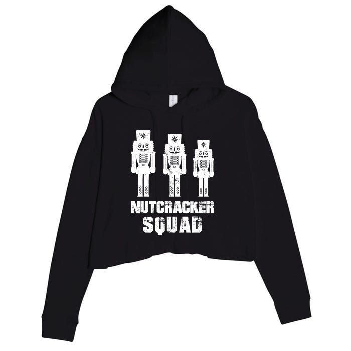 Nutcracker Squad Holiday Ballet Dance Matching Christmas Crop Fleece Hoodie