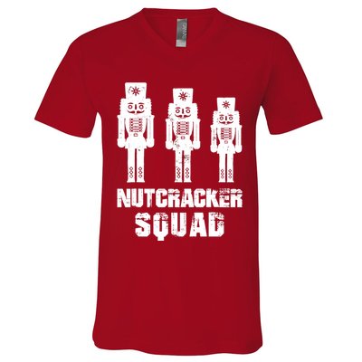 Nutcracker Squad Holiday Ballet Dance Matching Christmas V-Neck T-Shirt