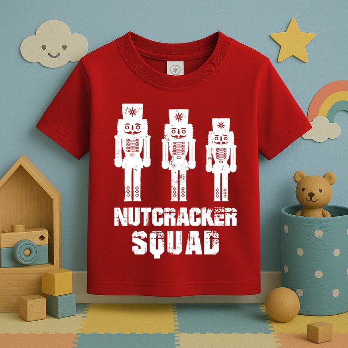 Nutcracker Squad Holiday Ballet Dance Matching Christmas Toddler T-Shirt