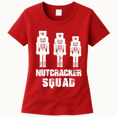 Nutcracker Squad Holiday Ballet Dance Matching Christmas Womens T-Shirt
