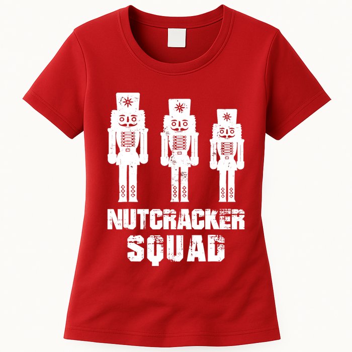 Nutcracker Squad Holiday Ballet Dance Matching Christmas Womens T-Shirt