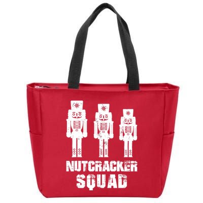 Nutcracker Squad Holiday Ballet Dance Matching Christmas Zip Tote Bag