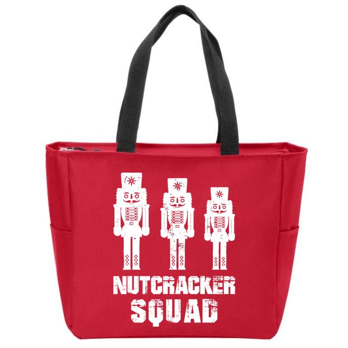 Nutcracker Squad Holiday Ballet Dance Matching Christmas Zip Tote Bag