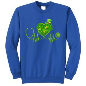 Nurse Stethoscope Heart Shamrock Irish Nurse St Patricks Day Gift Sweatshirt