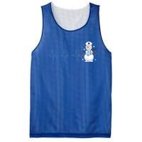 Nurse Snow Heartbeat Christmas Nursing Gift Mesh Reversible Basketball Jersey Tank