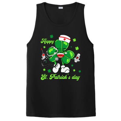 Nurses Shamrock Happy St Patrick Day Doctor Healthcare Funny PosiCharge Competitor Tank