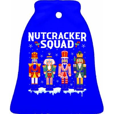 Nutcracker Squad Holiday Christmas Xmas pajama Ceramic Bell Ornament