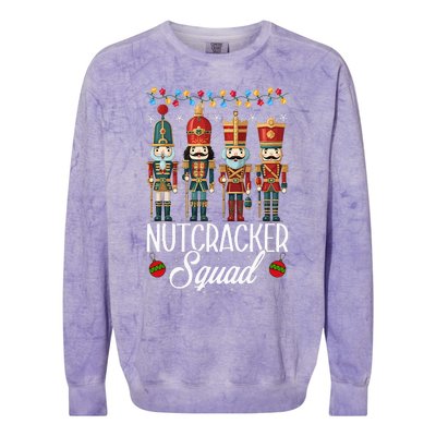 Nutcracker Squad Holiday Christmas Pajama Colorblast Crewneck Sweatshirt