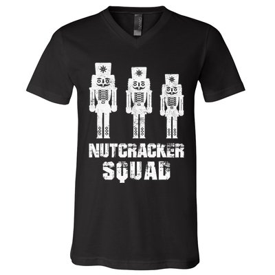 Nutcracker Squad Holiday Ballet Dance Matching Christmas V-Neck T-Shirt