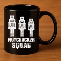 Nutcracker Squad Holiday Ballet Dance Matching Christmas 11oz C Handle Ceramic Mug