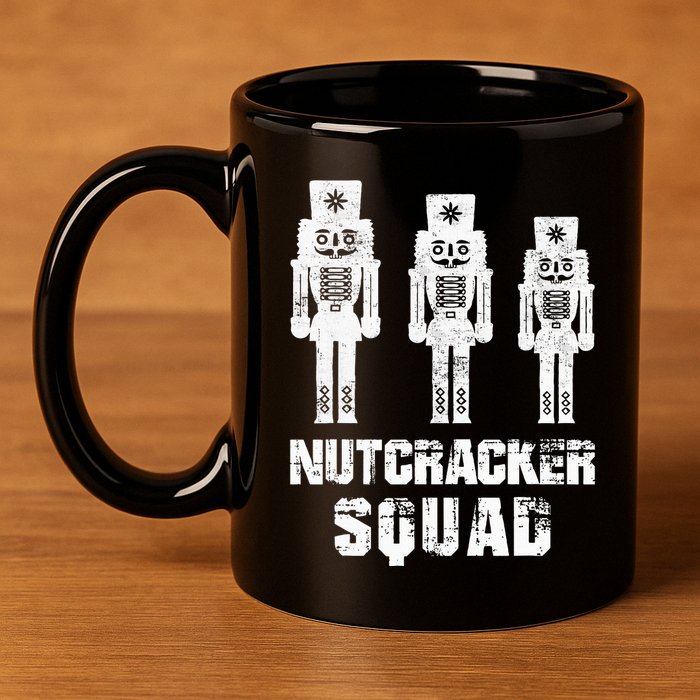 Nutcracker Squad Holiday Ballet Dance Matching Christmas 11oz C Handle Ceramic Mug