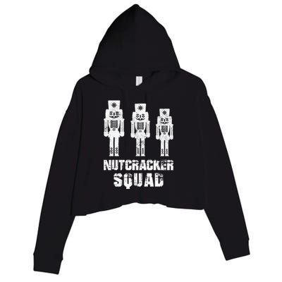 Nutcracker Squad Holiday Ballet Dance Matching Christmas Crop Fleece Hoodie