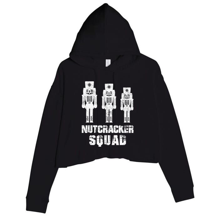Nutcracker Squad Holiday Ballet Dance Matching Christmas Crop Fleece Hoodie