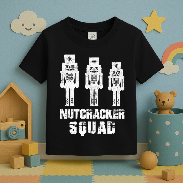 Nutcracker Squad Holiday Ballet Dance Matching Christmas Toddler T-Shirt