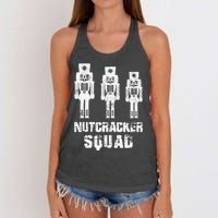 Nutcracker Squad Holiday Ballet Dance Matching Christmas Women's Knotted Racerback Tank