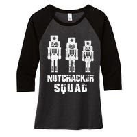 Nutcracker Squad Holiday Ballet Dance Matching Christmas Women's Tri-Blend 3/4-Sleeve Raglan Shirt