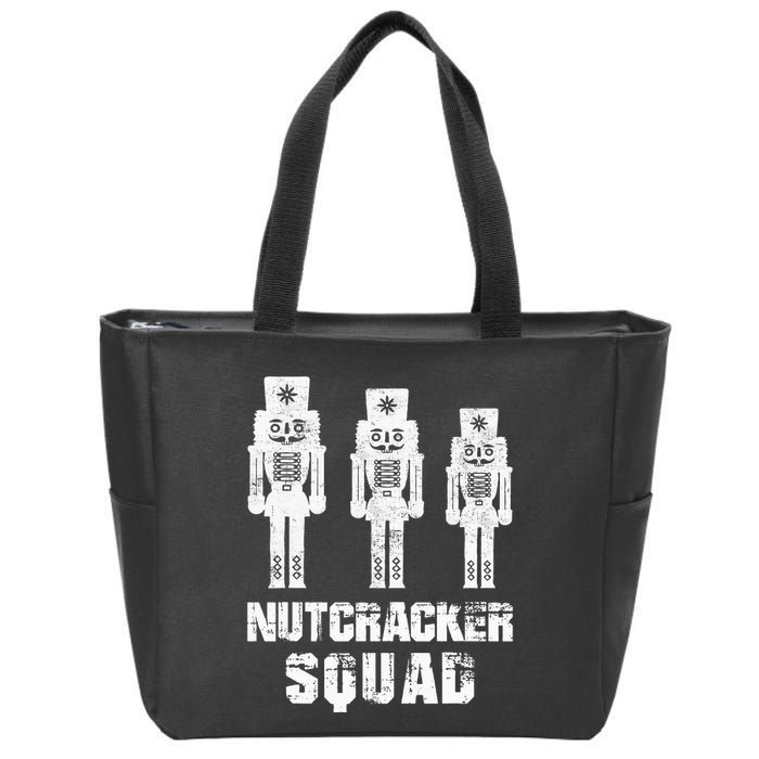 Nutcracker Squad Holiday Ballet Dance Matching Christmas Zip Tote Bag