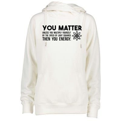 Nerd Science Humorous Humor Nerd Womens Funnel Neck Pullover Hood