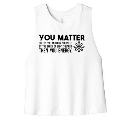 Nerd Science Humorous Humor Nerd Women's Racerback Cropped Tank