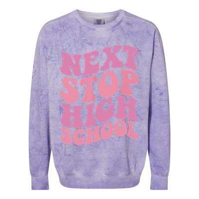 Next Stop High School Elementary School Graduation Colorblast Crewneck Sweatshirt
