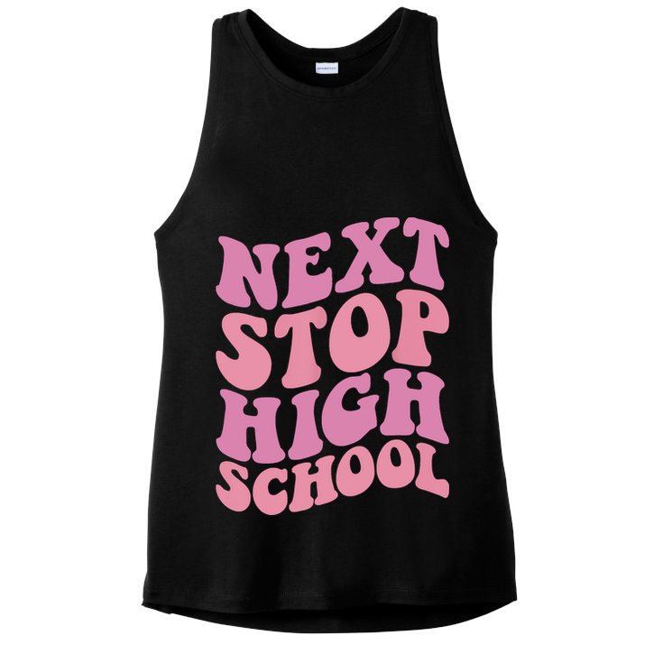 Next Stop High School Elementary School Graduation Ladies PosiCharge Tri-Blend Wicking Tank