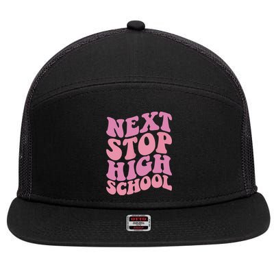 Next Stop High School Elementary School Graduation 7 Panel Mesh Trucker Snapback Hat