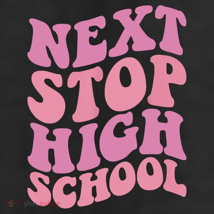 Next Stop High School Elementary School Graduation 7 Panel Mesh Trucker Snapback Hat