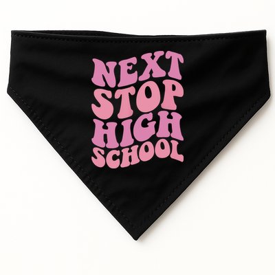 Next Stop High School Elementary School Graduation USA-Made Doggie Bandana