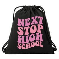 Next Stop High School Elementary School Graduation Drawstring Bag