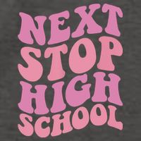 Next Stop High School Elementary School Graduation Vector Backpack
