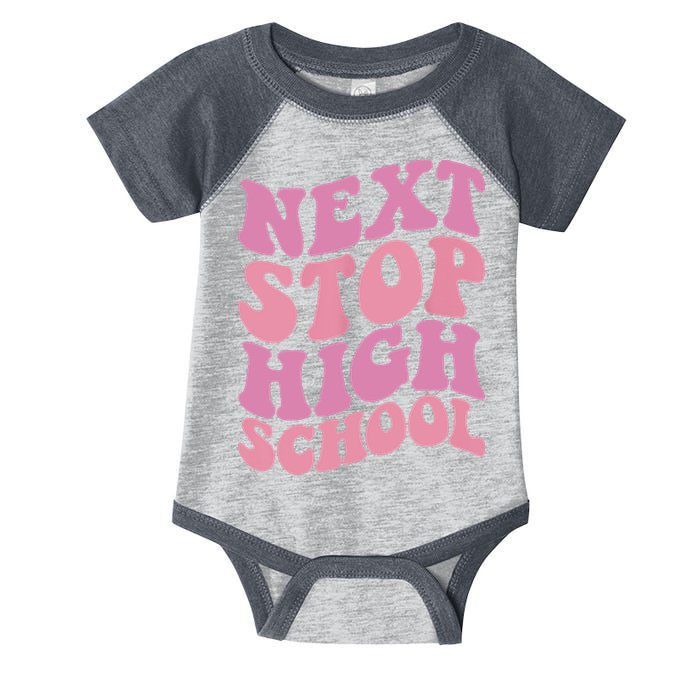 Next Stop High School Elementary School Graduation Infant Baby Jersey Bodysuit