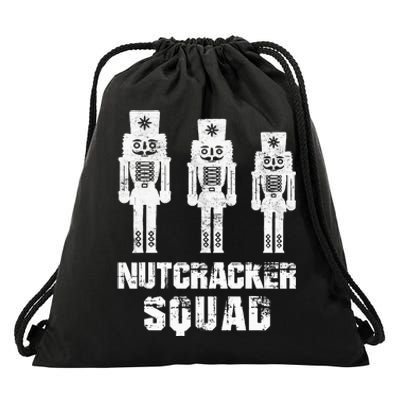 Nutcracker Squad Holiday Ballet Dance Matching Christmas Drawstring Bag