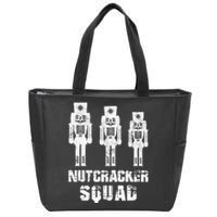 Nutcracker Squad Holiday Ballet Dance Matching Christmas Zip Tote Bag