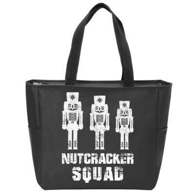 Nutcracker Squad Holiday Ballet Dance Matching Christmas Zip Tote Bag