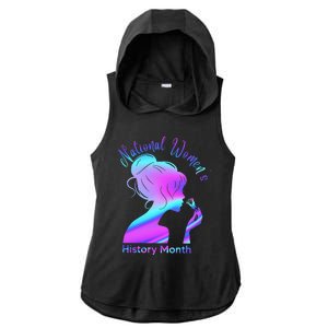 National 's History Month March Woman Ladies PosiCharge Tri-Blend Wicking Draft Hoodie Tank