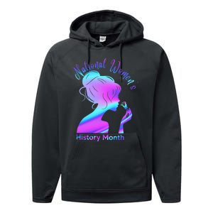 National 's History Month March Woman Performance Fleece Hoodie