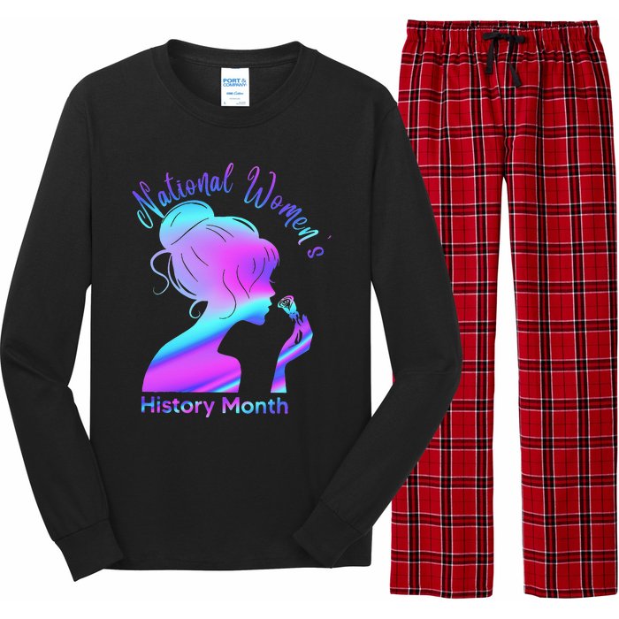 National 's History Month March Woman Long Sleeve Pajama Set