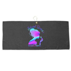 National 's History Month March Woman Large Microfiber Waffle Golf Towel