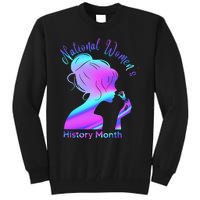 National 's History Month March Woman Tall Sweatshirt