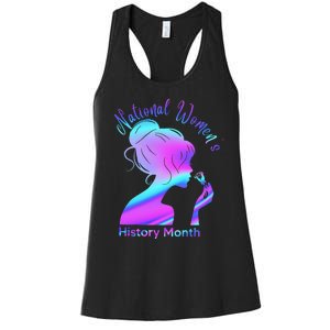 National 's History Month March Woman Women's Racerback Tank