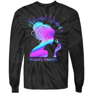 National 's History Month March Woman Tie-Dye Long Sleeve Shirt