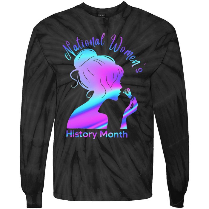 National 's History Month March Woman Tie-Dye Long Sleeve Shirt