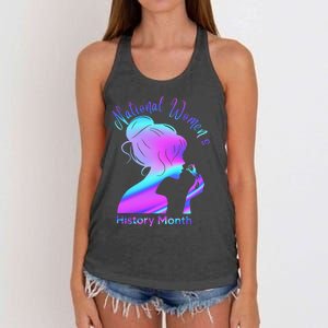 National 's History Month March Woman Women's Knotted Racerback Tank