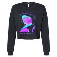 National 's History Month March Woman Cropped Pullover Crew