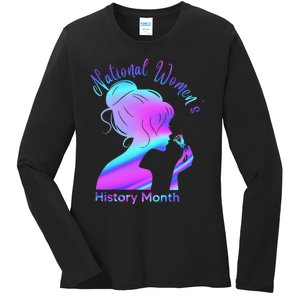 National 's History Month March Woman Ladies Long Sleeve Shirt