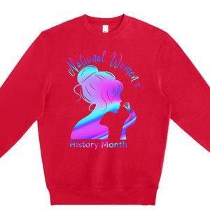 National 's History Month March Woman Premium Crewneck Sweatshirt