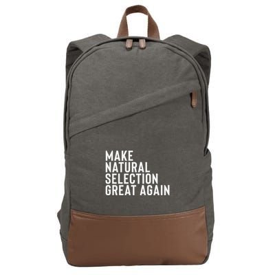 Natural Selection Humorous Funny Memes Humor Sarcastic Gift Cotton Canvas Backpack