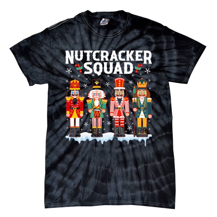 Nutcracker Squad Holiday Christmas Pajama Tie-Dye T-Shirt