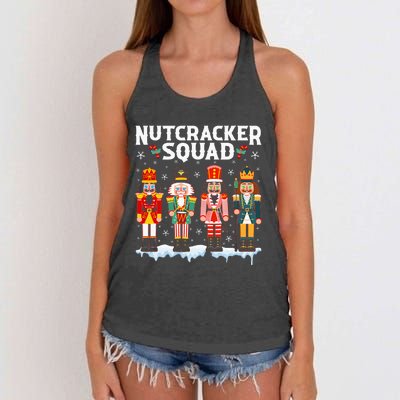 Nutcracker Squad Holiday Christmas Pajama Women's Knotted Racerback Tank