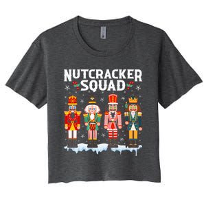 Nutcracker Squad Holiday Christmas Pajama Women's Crop Top Tee